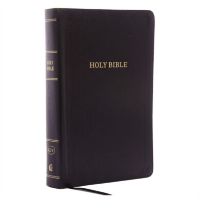 KJV Holy Bible: Personal Size Giant Print with 43,000 Cross References, Black Bonded Leather, Red Le