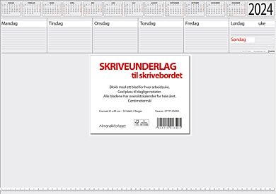 Kalender 2024 7.Sans Skriveunderlag i papir