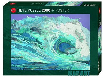 Puslespill 2000 Map Art Map Wave Heye