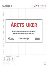 Kalender 2024 7.sans Årets uker