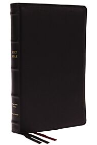 KJV, Thinline Bible, Large Print, Premium Goatskin Leather, Black, Premier Collection, Red Letter, C