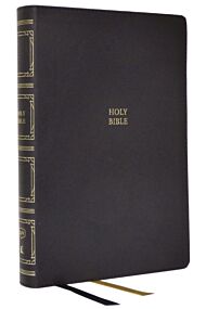 KJV, Paragraph-style Large Print Thinline Bible, Leathersoft, Black, Red Letter, Thumb Indexed, Comf