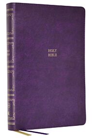 KJV, Paragraph-style Large Print Thinline Bible, Leathersoft, Purple, Red Letter, Thumb Indexed, Com