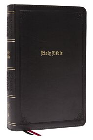 KJV, Personal Size Large Print Single-Column Reference Bible, Leathersoft, Black, Red Letter, Thumb