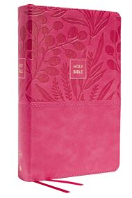 KJV, Personal Size Large Print Single-Column Reference Bible, Leathersoft, Pink, Red Letter, Comfort