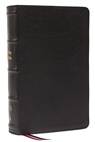 KJV, Personal Size Large Print Single-Column Reference Bible, Genuine Leather, Black, Red Letter, Co