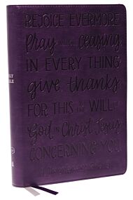 KJV, Large Print Center-Column Reference Bible, Verse Art Cover Collection, Leathersoft, Purple, Red