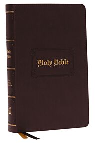 KJV, Personal Size Large Print Reference Bible, Vintage Series, Leathersoft, Brown, Red Letter, Comf
