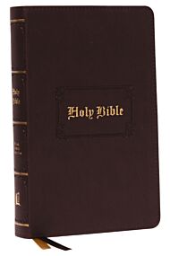 KJV, Personal Size Large Print Reference Bible, Vintage Series, Leathersoft, Brown, Red Letter, Thum