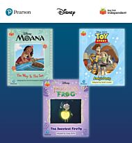 Pearson Bug Club Disney Year 1 Pack E, including decodable phonics readers for phase 5; Moana: The W