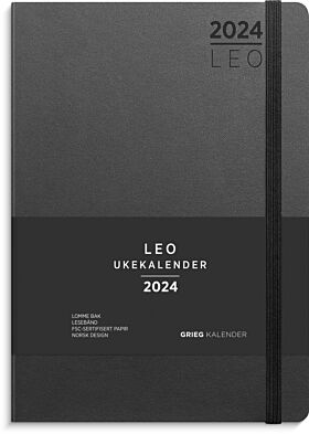 Kalender 2024 Grieg Leo A5 Lite sort