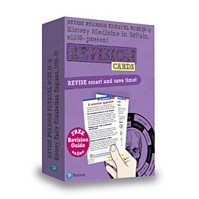 Pearson REVISE Edexcel GCSE History Medicine in Britain Revision Cards (with free online Revision Gu