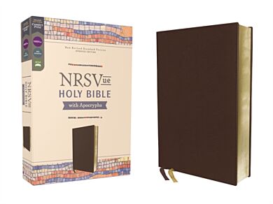 NRSVue, Holy Bible with Apocrypha, Leathersoft, Brown, Comfort Print