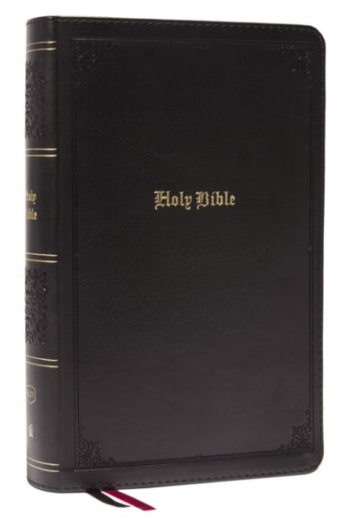 KJV, Personal Size Large Print Single-Column Reference Bible, Leathersoft, Black, Red Letter, Thumb