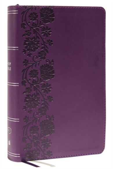 KJV, Personal Size Large Print Single-Column Reference Bible, Leathersoft, Purple, Red Letter, Thumb