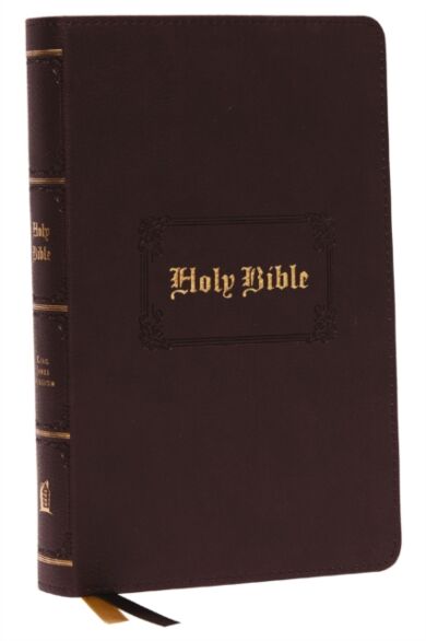 KJV, Personal Size Large Print Reference Bible, Vintage Series, Leathersoft, Brown, Red Letter, Comf