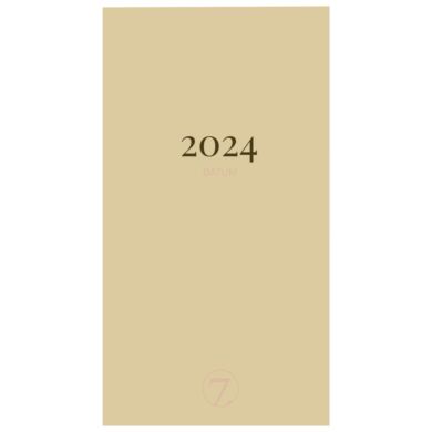 Kalender 2024 7.Sans Datum Trend, imitert skinn